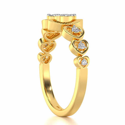 Heartly Affair Silver Ring - Yellow Gold - Image 3