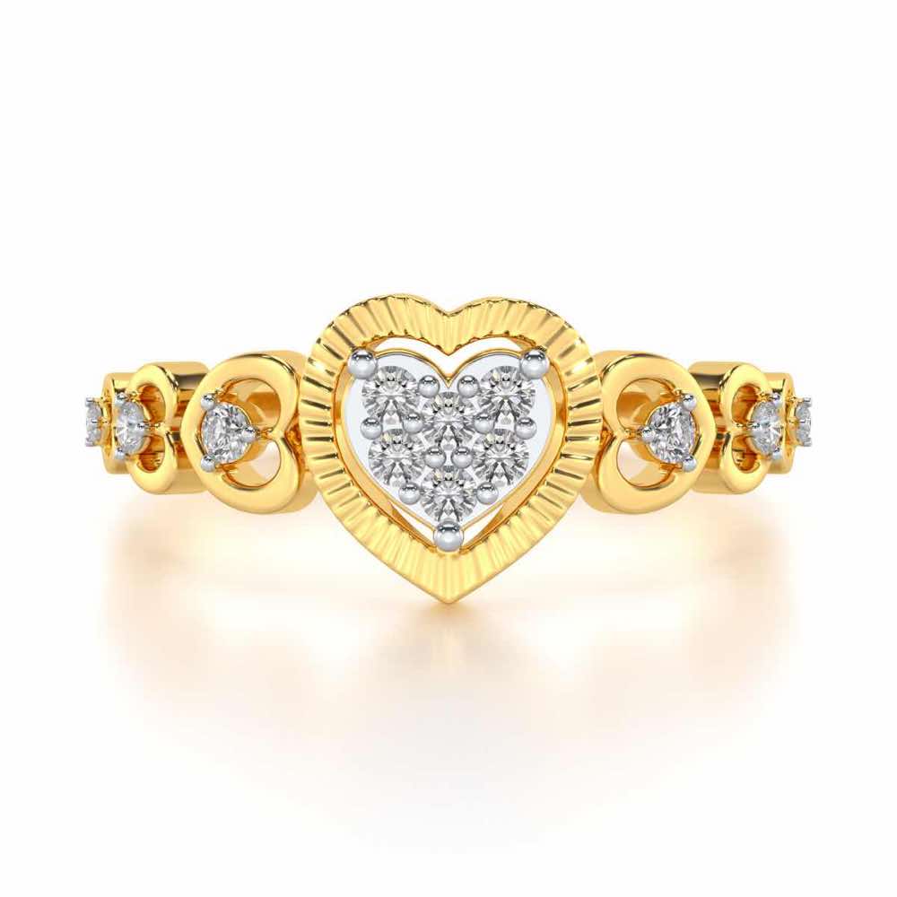 Heartly Affair Silver Ring - Yellow Gold - Image 4