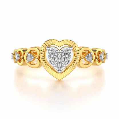 Heartly Affair Silver Ring - Yellow Gold - Image 4