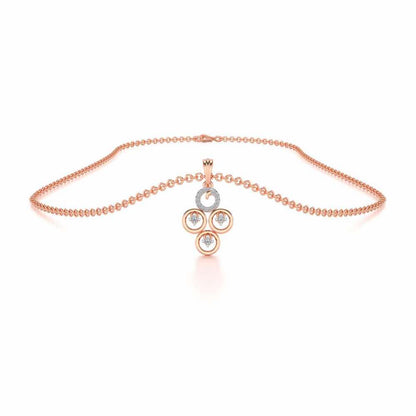Roundrel Sheen Silver Pendant - Rose Gold - Image 3