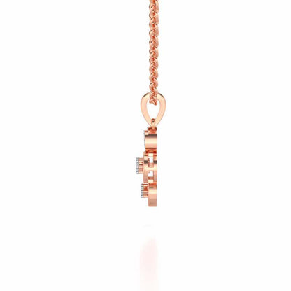 Roundrel Sheen Silver Pendant - Rose Gold - Image 4