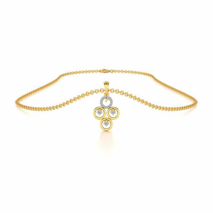 Roundrel Sheen Silver Pendant - Yellow Gold - Image 3