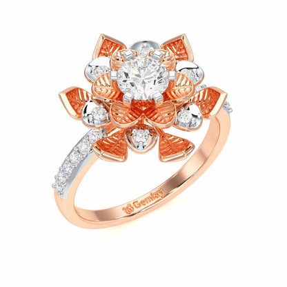 Royal Bloom Solitaire Ring - Rose Gold - Image 1