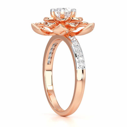 Royal Bloom Solitaire Ring - Rose Gold - Image 3