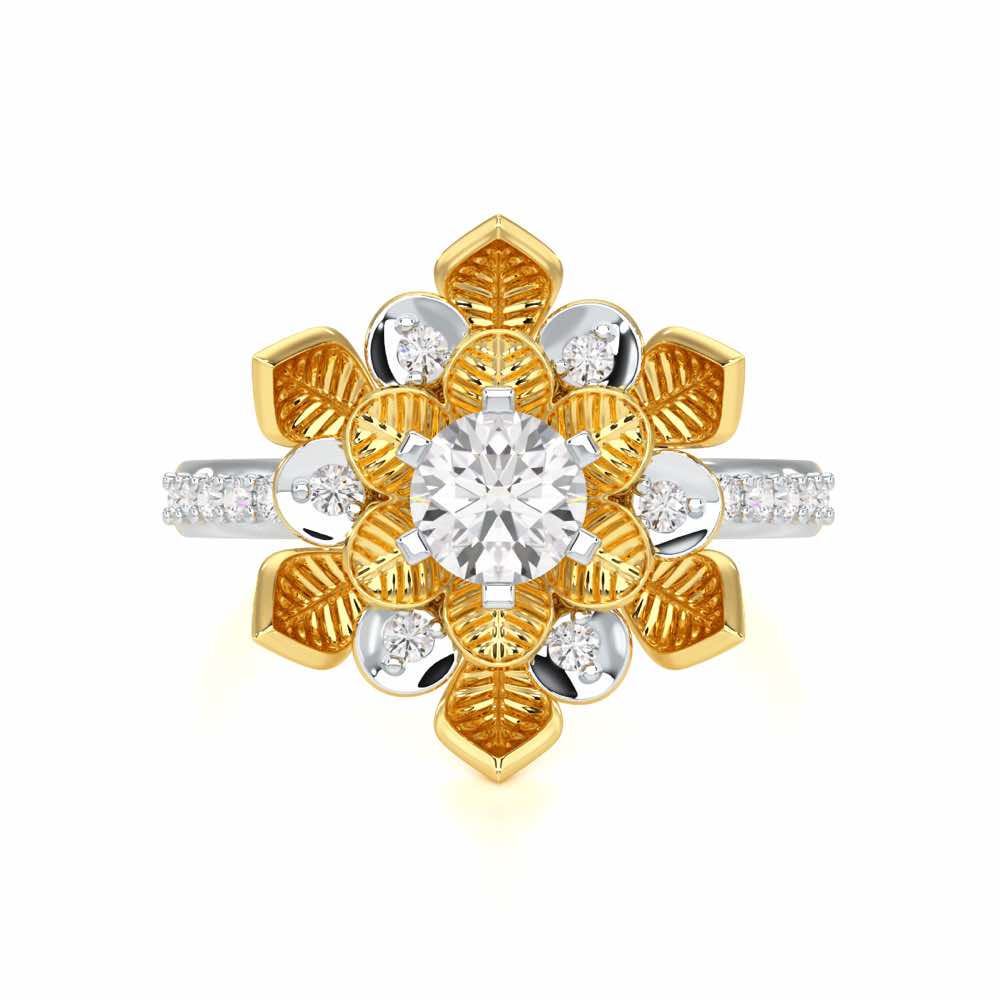 Royal Bloom Solitaire Ring - Yellow Gold - Image 4