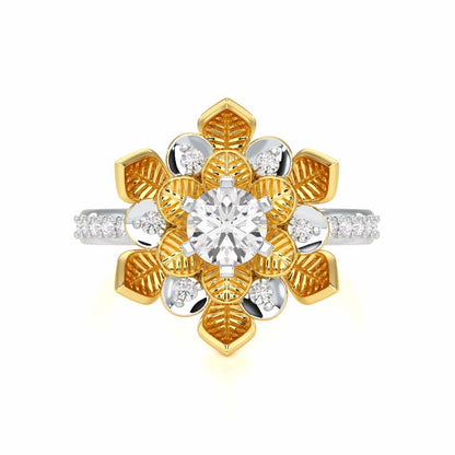 Royal Bloom Solitaire Ring - Yellow Gold - Image 4