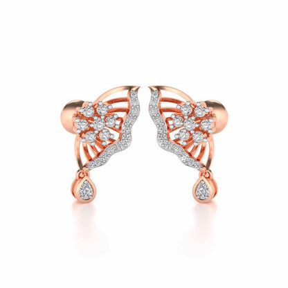 Royal Butterfly Earrings - Rose Gold - Image 1