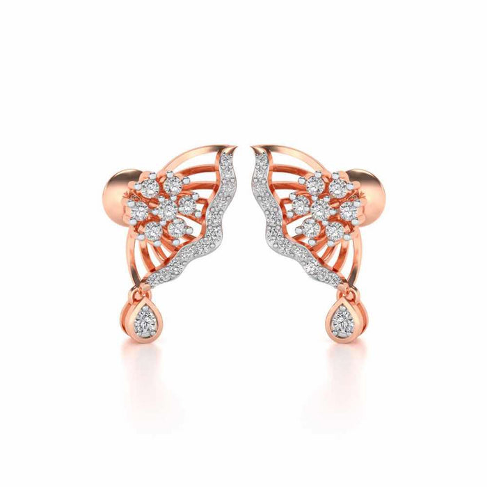 Royal Butterfly Earrings - Rose Gold - Image 1
