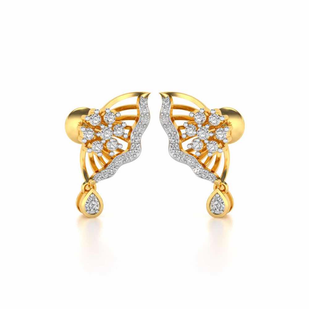 Royal Butterfly Earrings - Yellow Gold - Image 1