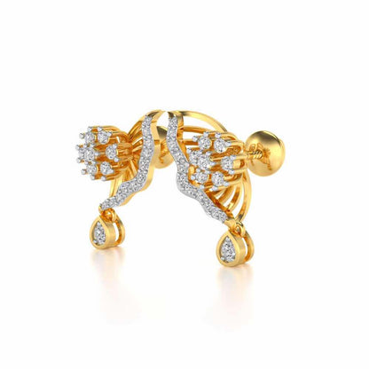 Royal Butterfly Earrings - Yellow Gold - Image 3