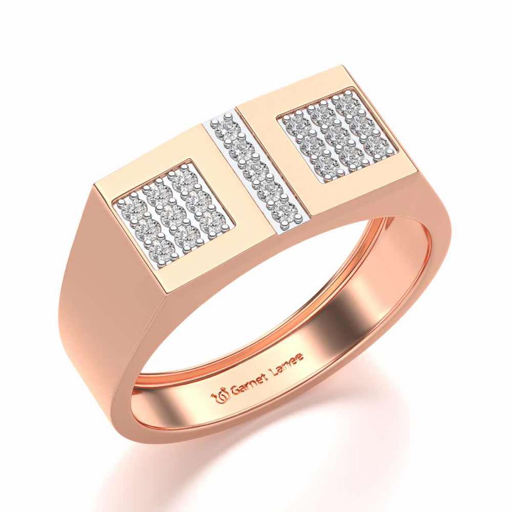 Royal Eye Silver Ring For Men - Rose Gold - Image 1