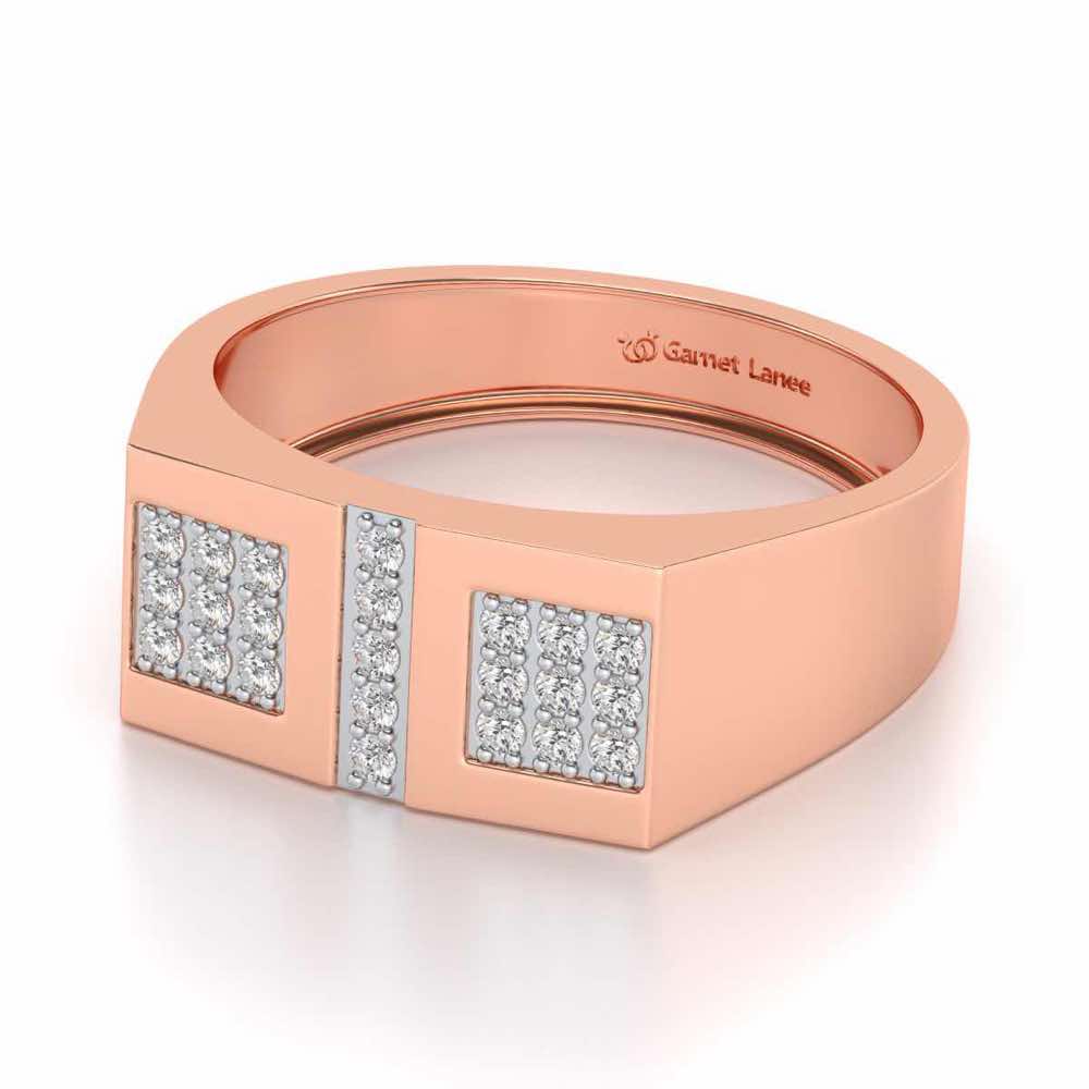 Royal Eye Silver Ring For Men - Rose Gold - Image 2