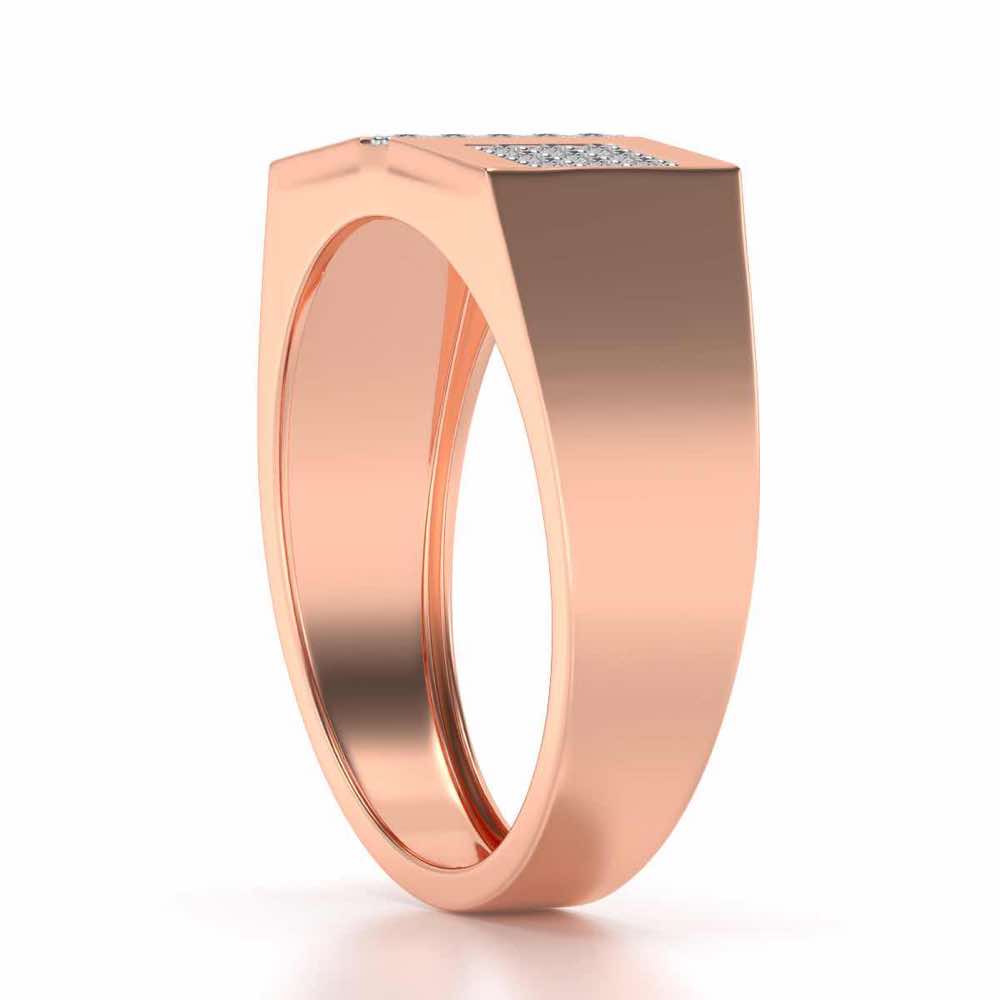 Royal Eye Silver Ring For Men - Rose Gold - Image 3