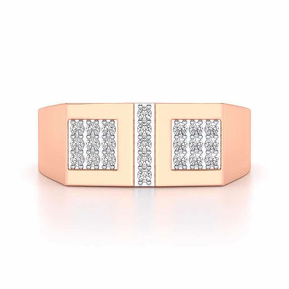Royal Eye Silver Ring For Men - Rose Gold - Image 4