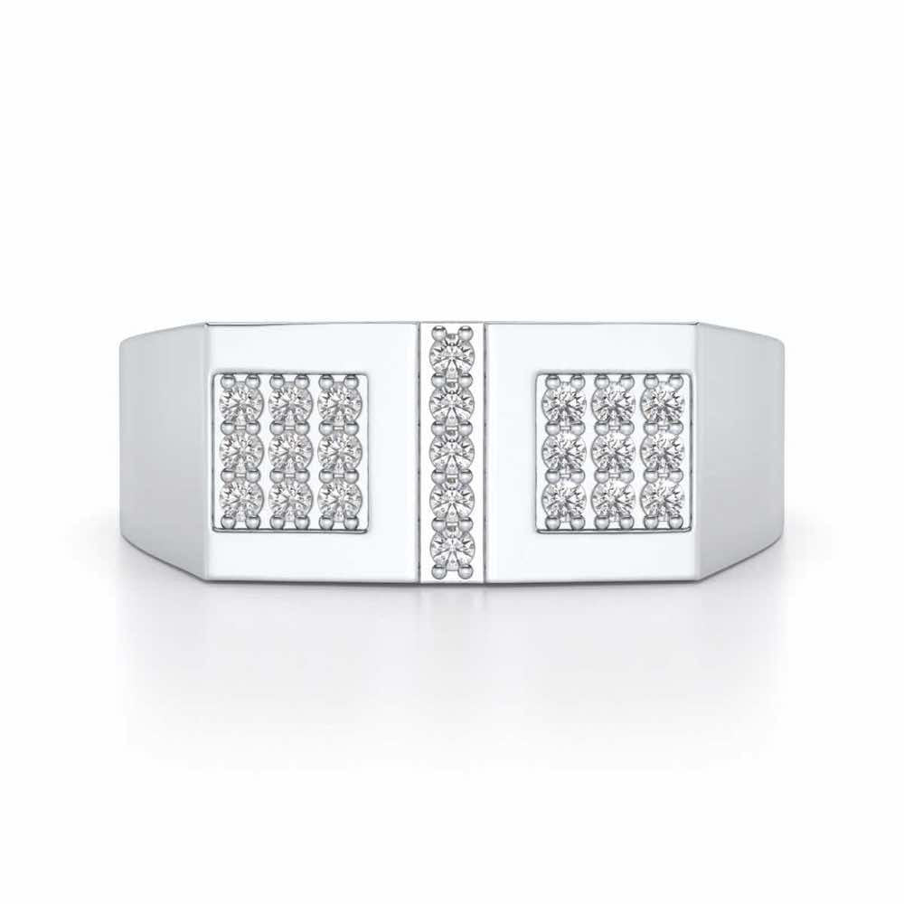 Royal Eye Silver Ring For Men - White Gold - Image 4