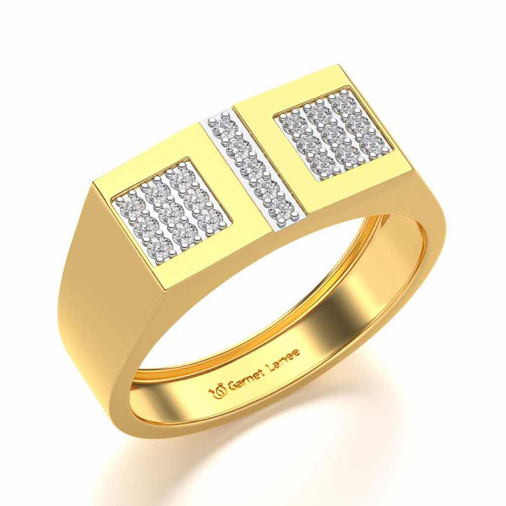 Royal Eye Silver Ring For Men - Yellow Gold - Image 1