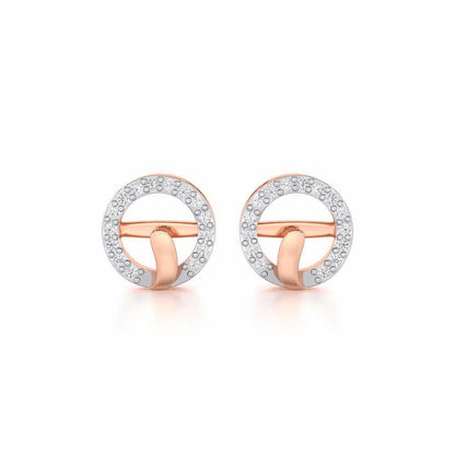 Royal Filigree Silver Earrings - Rose Gold - Image 1