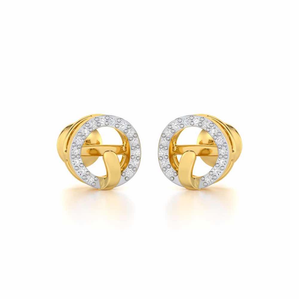 Royal Filigree Silver Earrings - Yellow Gold - Image 2