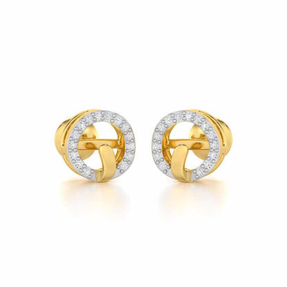 Royal Filigree Silver Earrings - Yellow Gold - Image 2