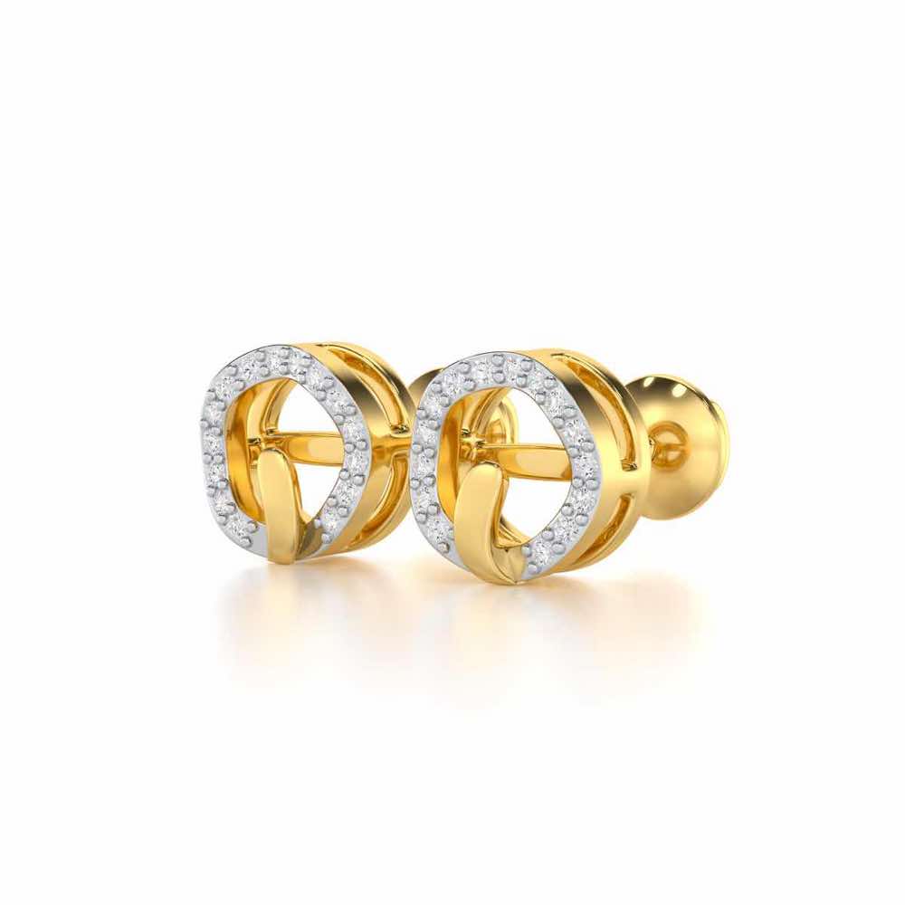 Royal Filigree Silver Earrings - Yellow Gold - Image 3