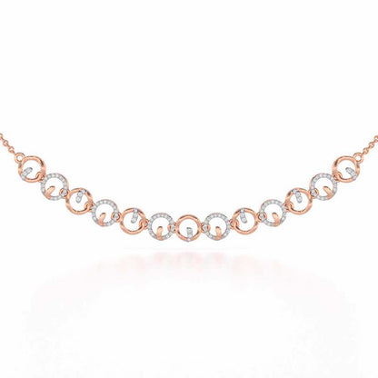 Royal Filigree Silver Necklace - Rose Gold - Image 1