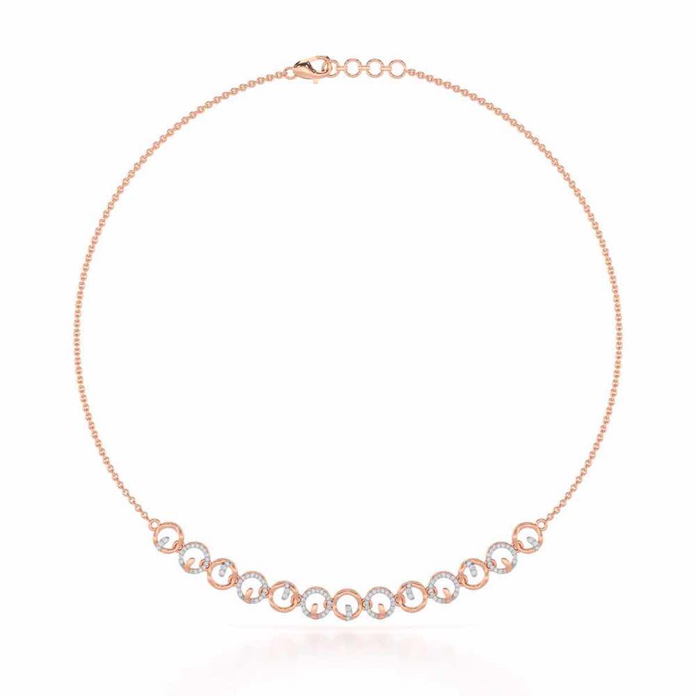Royal Filigree Silver Necklace - Rose Gold - Image 2