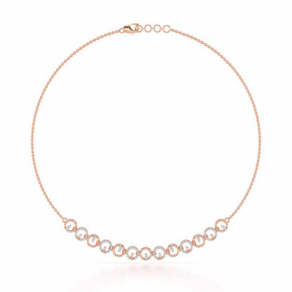 Royal Filigree Silver Necklace - Rose Gold - Image 2