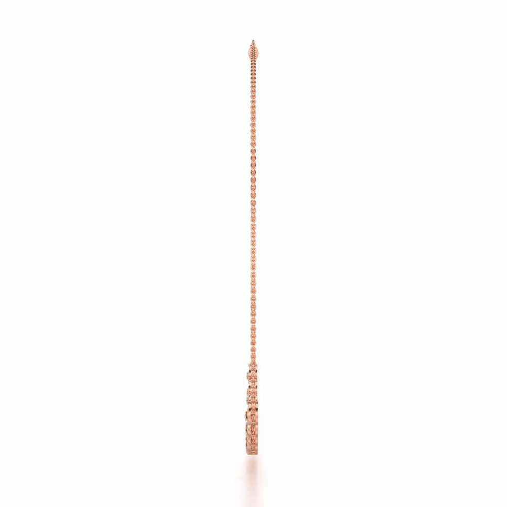 Royal Filigree Silver Necklace - Rose Gold - Image 4