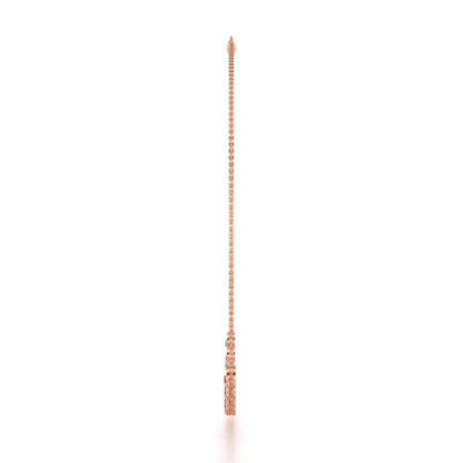 Royal Filigree Silver Necklace - Rose Gold - Image 4