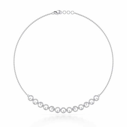 Royal Filigree Silver Necklace - White Gold - Image 2