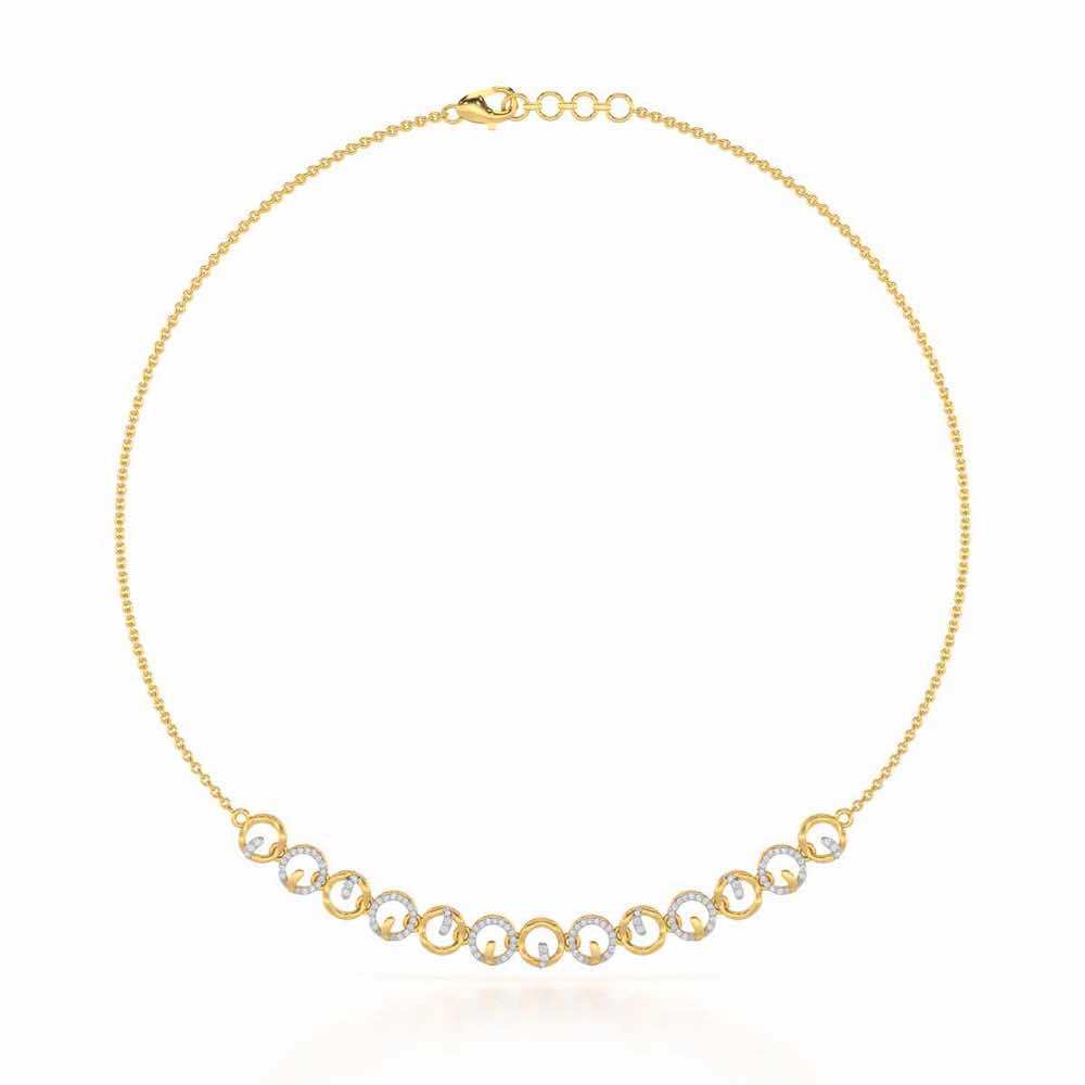 Royal Filigree Silver Necklace - Yellow Gold - Image 2