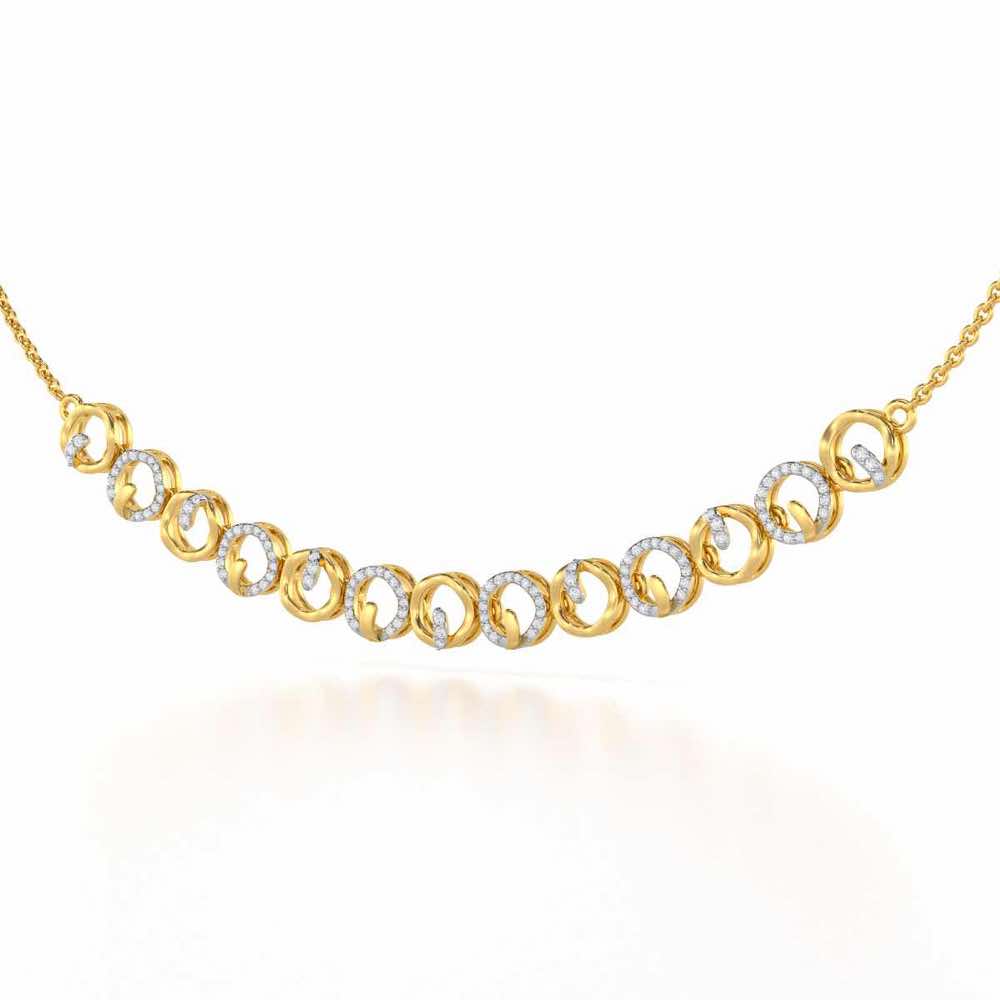 Royal Filigree Silver Necklace - Yellow Gold - Image 3