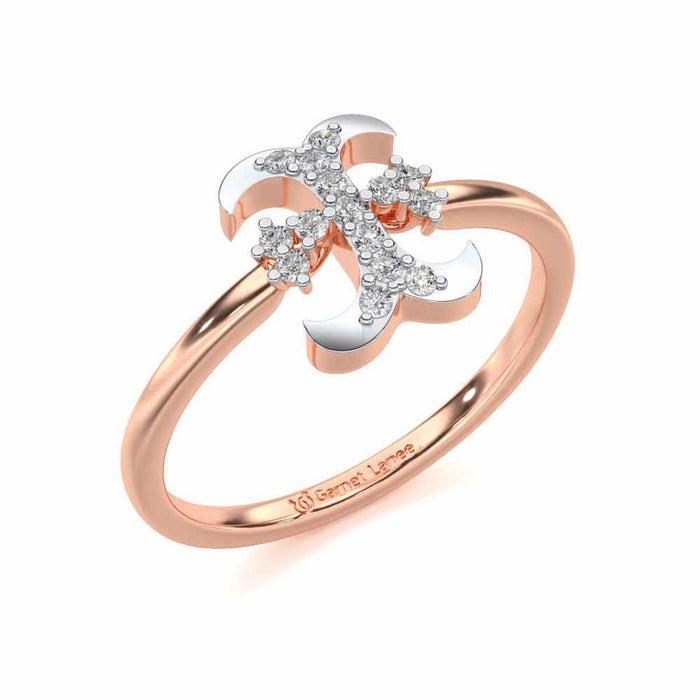 Royal I Silver Ring - Rose Gold - Image 1