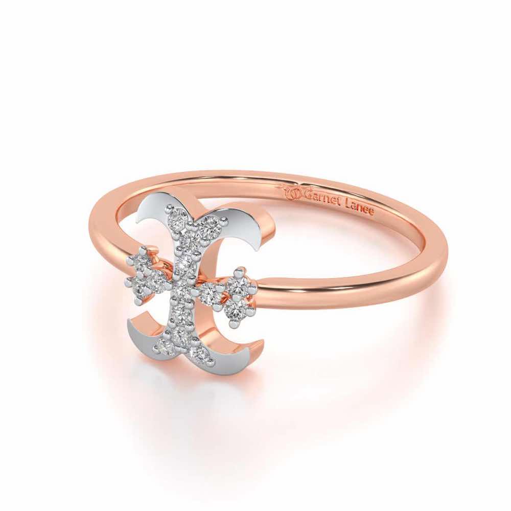 Royal I Silver Ring - Rose Gold - Image 2