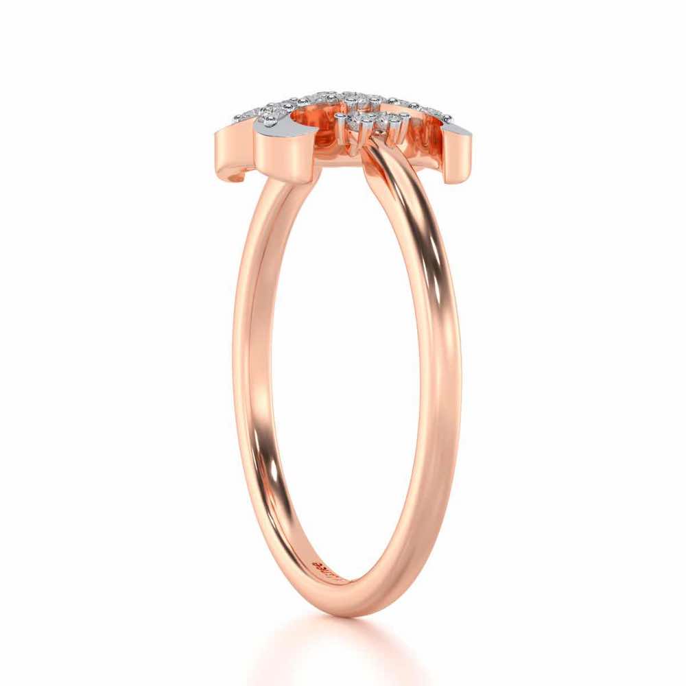 Royal I Silver Ring - Rose Gold - Image 3