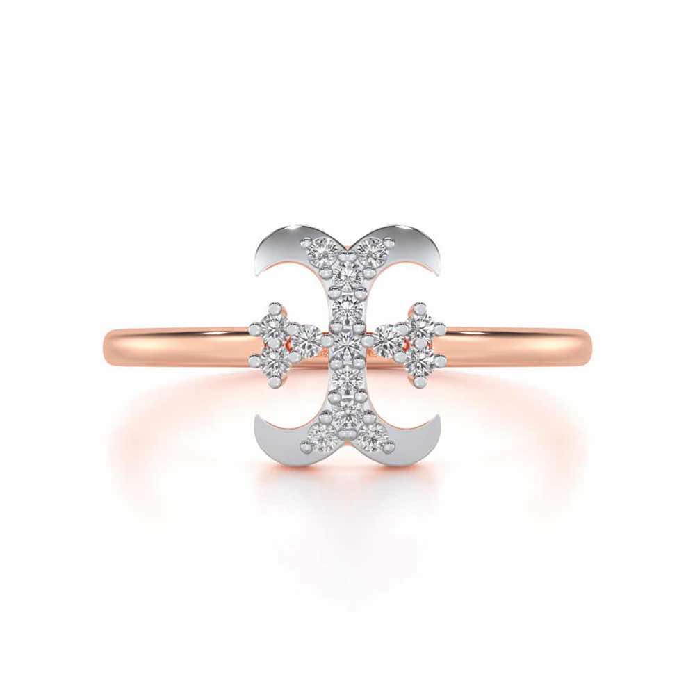 Royal I Silver Ring - Rose Gold - Image 4