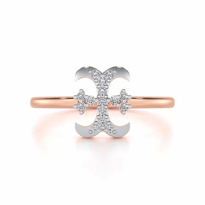 Royal I Silver Ring - Rose Gold - Image 4