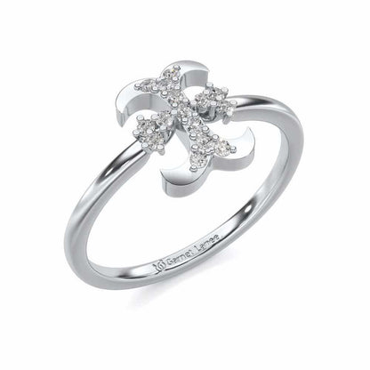 Royal I Silver Ring - White Gold - Image 1