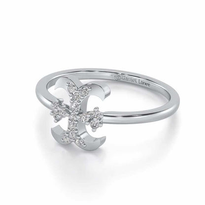 Royal I Silver Ring - White Gold - Image 2
