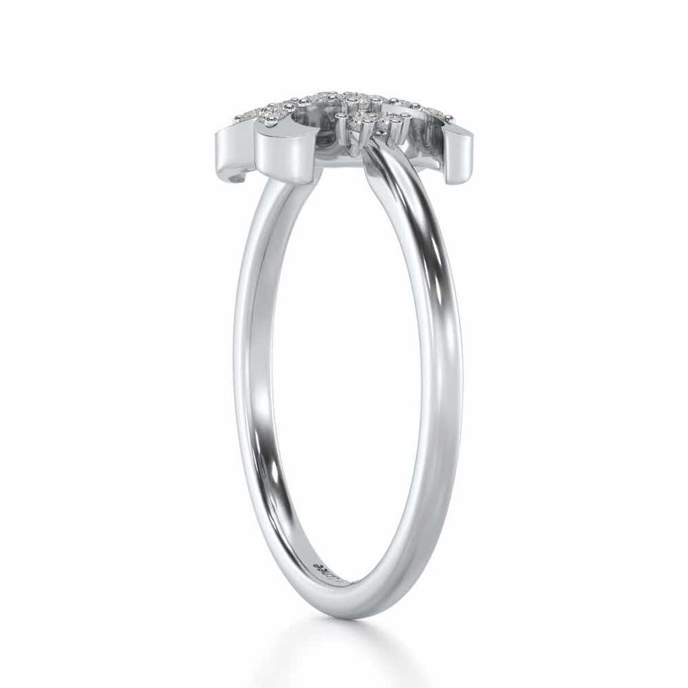Royal I Silver Ring - White Gold - Image 3