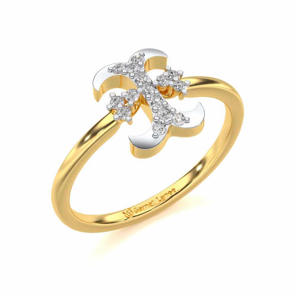 Royal I Silver Ring - Yellow Gold - Image 1