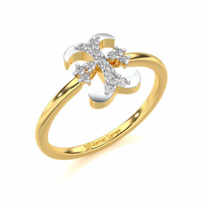 Royal I Silver Ring - Yellow Gold - Image 1