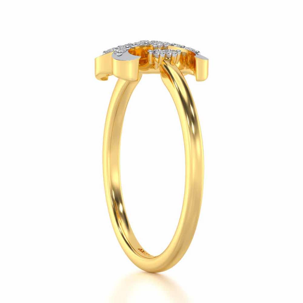 Royal I Silver Ring - Yellow Gold - Image 3