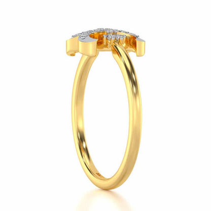 Royal I Silver Ring - Yellow Gold - Image 3