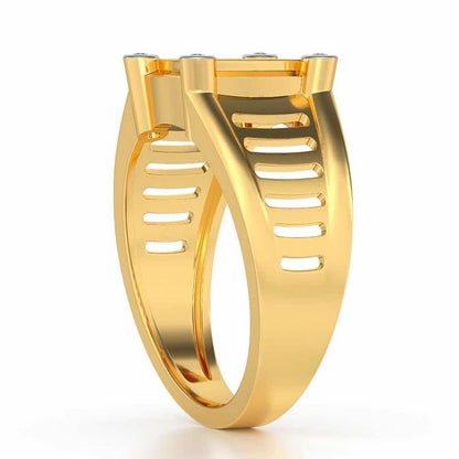 Royal Ring For Men - Yellow Gold - Image 3