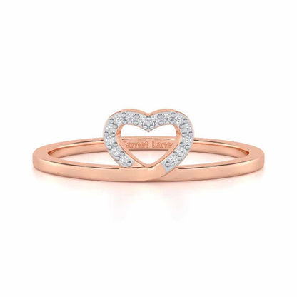 Royal Romance Silver Ring - Rose Gold - Image 4