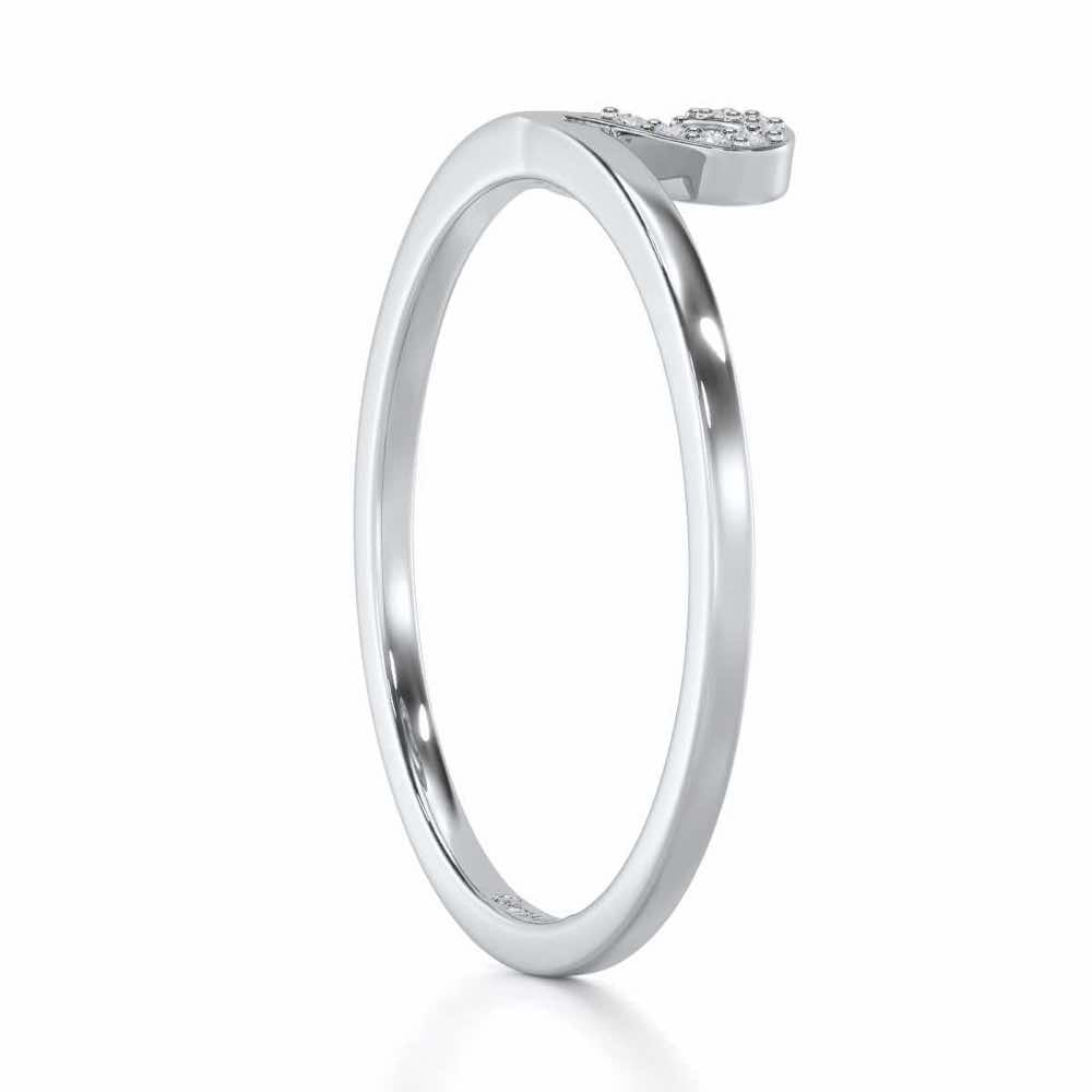 Royal Romance Silver Ring - White Gold - Image 3
