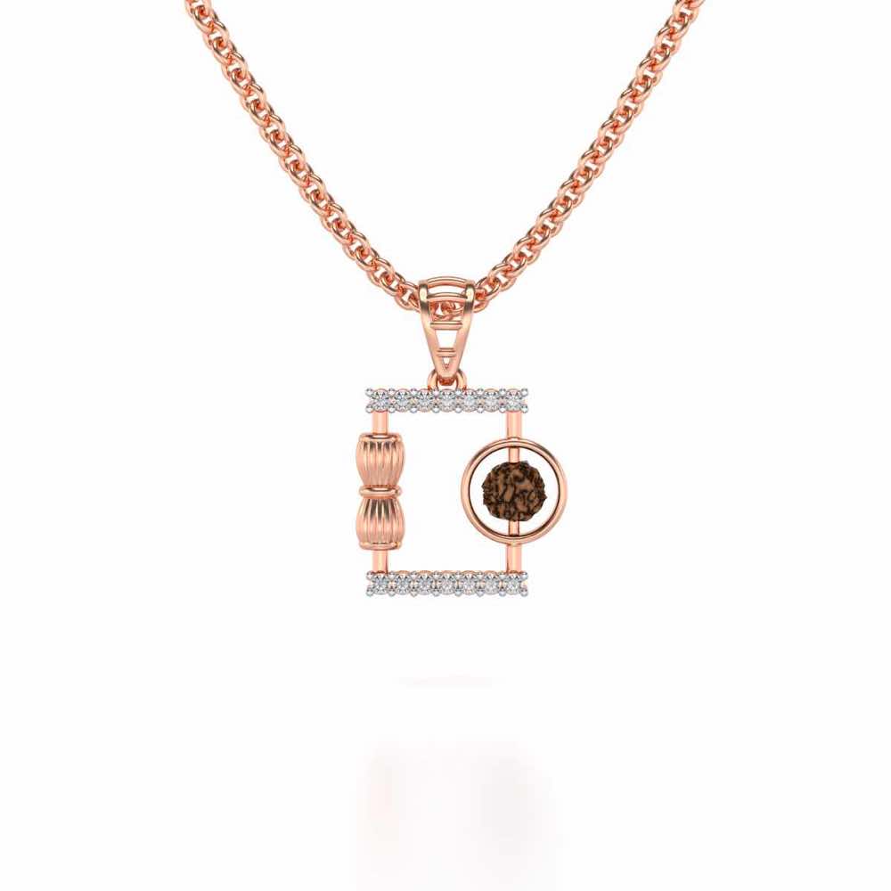 Rudraksh Silver Pendant