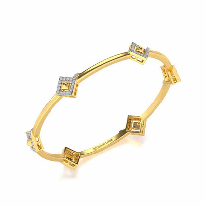 Rumba Hold Silver Bangles - Yellow Gold - Image 1