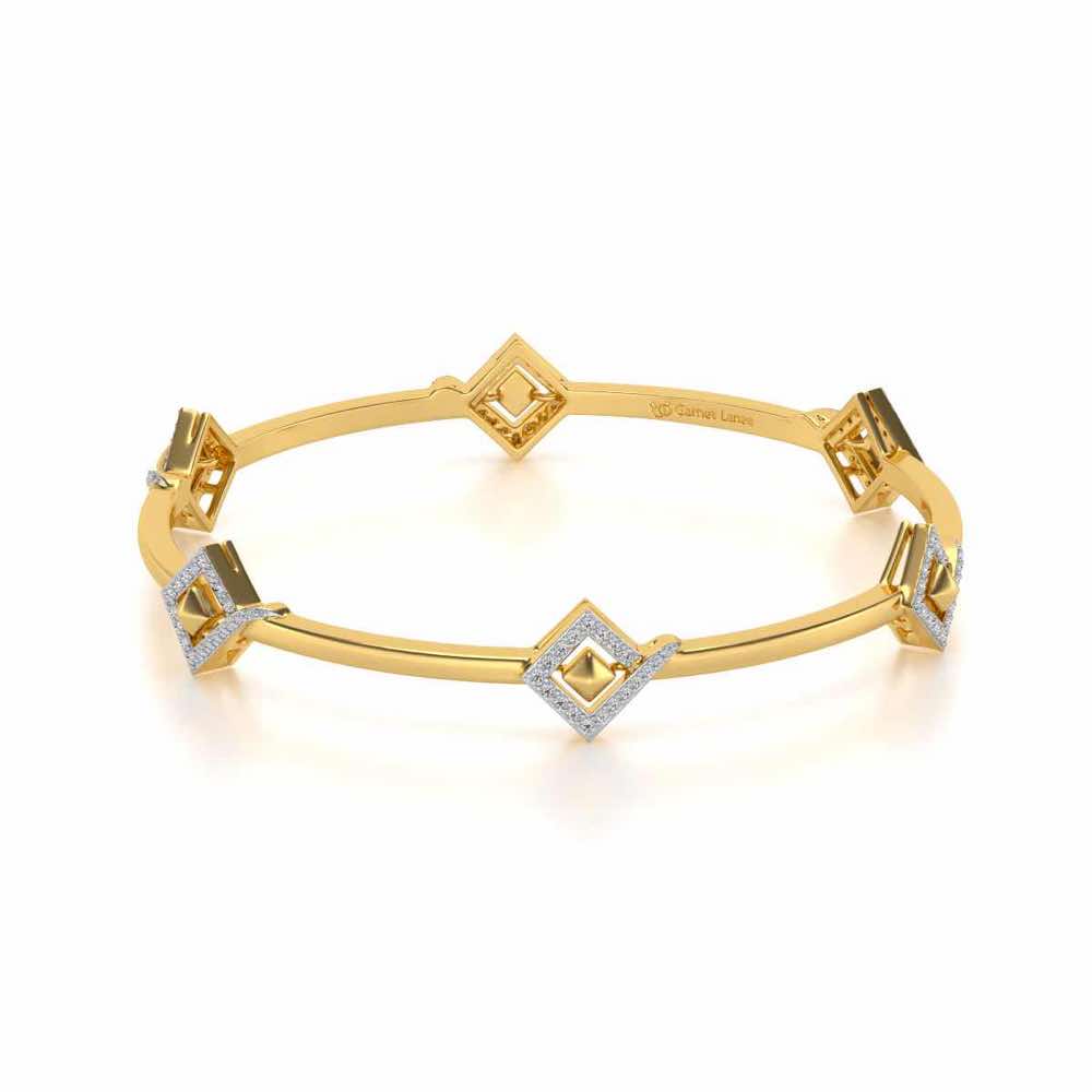 Rumba Hold Silver Bangles - Yellow Gold - Image 2